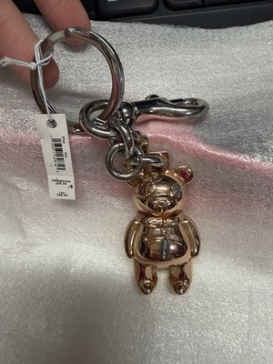 COACH New York 3D Bear Bag Charm Rose Gold 87166
