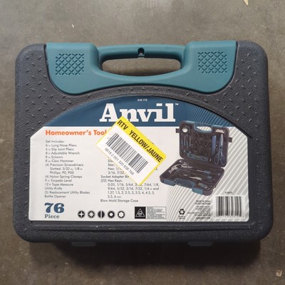 Anvil 76-Piece SAE and Metric Homeowners Tool Kit with Case