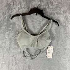 Cotton On Body Women's Sports Bra Seamless Tiny Tie Up Crop Aqua Mist S