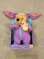 Vintage 2001 Winnie The Pooh Disney Fisher Price Bear Plush Friend Easter 24M 