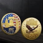 Gold USA 250th Anniversary Coin Soaring Eagle, Liberty Bell & Capitol 1776-2026