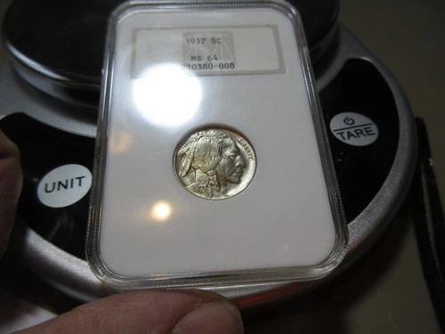 TOUGH DATE  1917  BUFFALO NICKEL MS64 NGC    (must see the VIDEO)