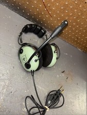 David Clark H10-20 Aviation Pilot Headset Dual GA Plug No Mic Cover