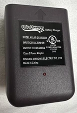 Swivel Sweeper Battery Charger Model XR DC080200z 120v-60hz 6w 7.5v 200mA purple