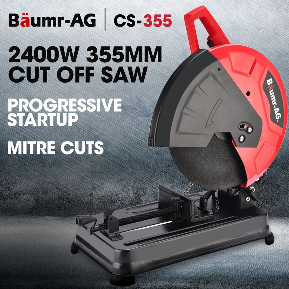 BAUMR-AG 2400W 355mm 14" Abrasive Metal Chop Saw Cut Off Machine 45 Degree Mitre - image 1 of 4