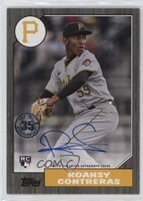 2022 Series 1 1987 Topps Baseball Black /199 Roansy Contreras #87BA-RCO Auto 1ql