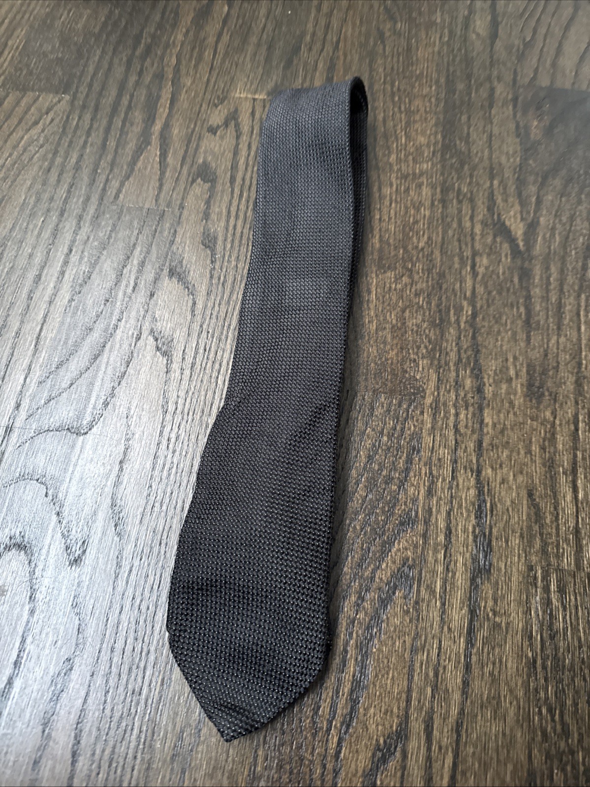 Vintage Romeo Gigli Men’s Tie, Charcoal 100percent Silk, Italy Moody image 3