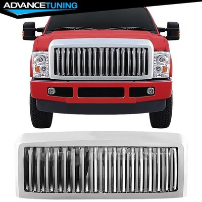 Fits 08-09 Ford Super Duty Chrome Front Bumper Upper Mesh Grille Grill 1PC