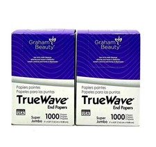 2 Pack Graham Beauty True Wave End Papers Super Jumbo 1000ct 3"X4.25"-2 Pack