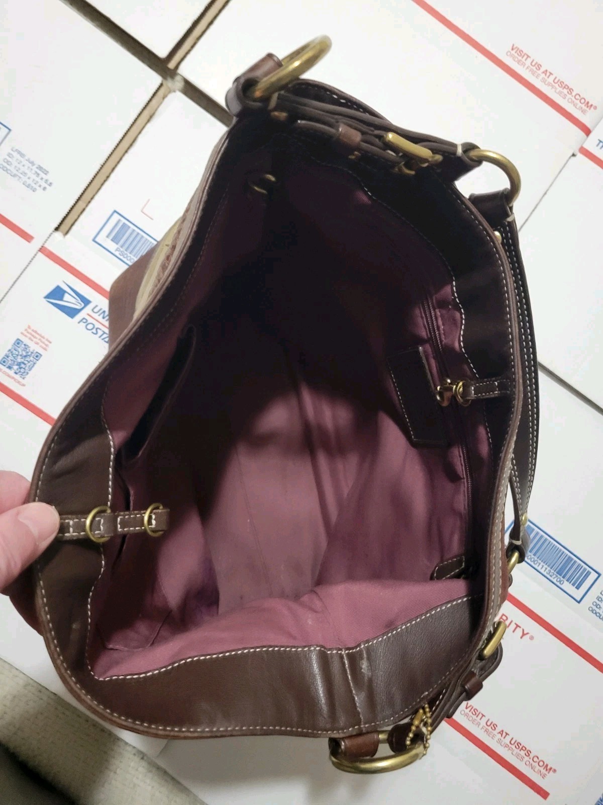 Coach Patchwork Multicolor Large Leather Shoulder… - image 8