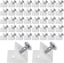 120-Pack Plastic Drawer Support Brackets Wedges with Screws Furniture Repair Kit