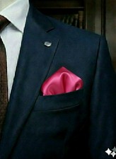 Nwot 9" X 9" Satin Pocket Square Pink, Solid.