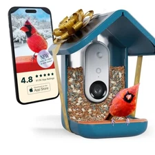 Birdbuddy PRO Solar Smart Bird Feeder with Smart Bird Feeder PRO Solar - Blue