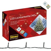 Idena Lichterkette 40 Led Warmweiß 8H Timer 11,90M