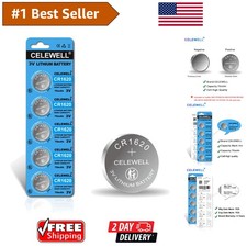Versatile 5-Pack CR1620 Lithium Batteries - 70mAh for Diverse Electronic Devices