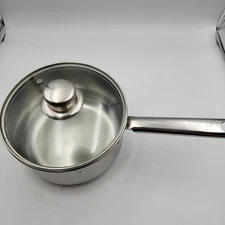 EKCO Copperelle 3 Qt Saucepan w/ Lid Stainless Steel Copper Clad Bottom