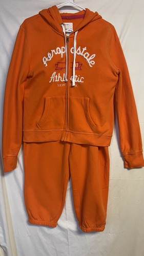 Sweat-shirt Vintage Aéropostale Années 90 - Taille XL, Orange épais 100% Coton - Occasion Très Bon état