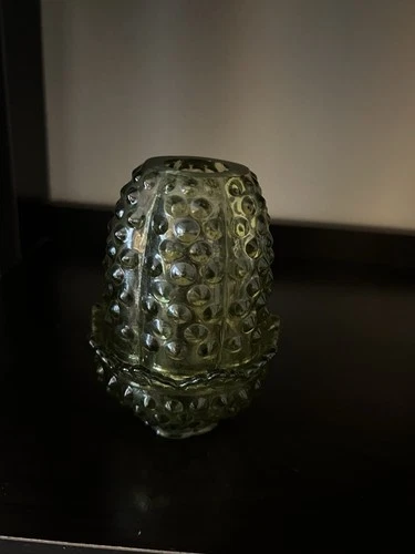 New ListingFenton Olive Green Hobnail Glass Fairy Lamp