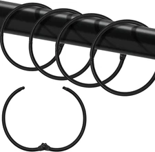 Shower Curtain Hooks Rings,24 Pcs Rustproof Metal Shower Hooks for Shower Cur...