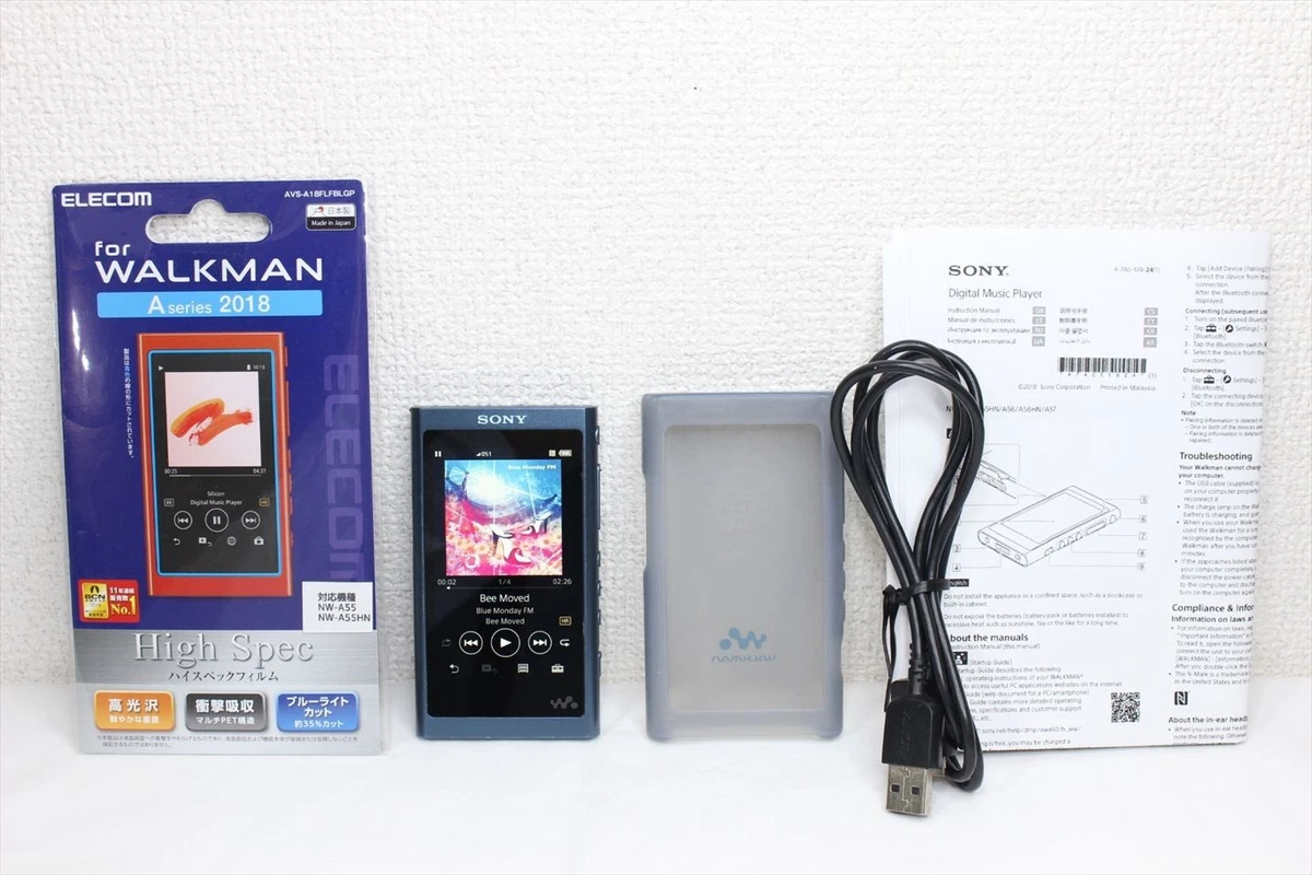 Sony NW-A55 Moonlit Blue Walkman Lecteur Portable Haute Résolution Multi Lang...