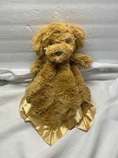 Cloud Island Brown Doodle Puppy Dog Security Blanket Lovey Satin Trim Plush New