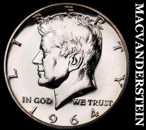 1964 Silver Kennedy Half Dollar - Choice Gem Proof  Lustrous  #i7684