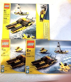 Lego 4505 Designer set sea machines, 6 items, box, 2 manuals