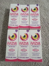 Lot of 6 iVIZIA Sterile Lubricant Eye Drops for Dry Eyes~ 10ml Each. SHIPS FREE 