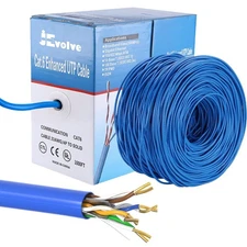 RJ45 CAT6 1000FT by JEVOLVE – Bulk Ethernet Cable for Internet, CCTV & LAN
