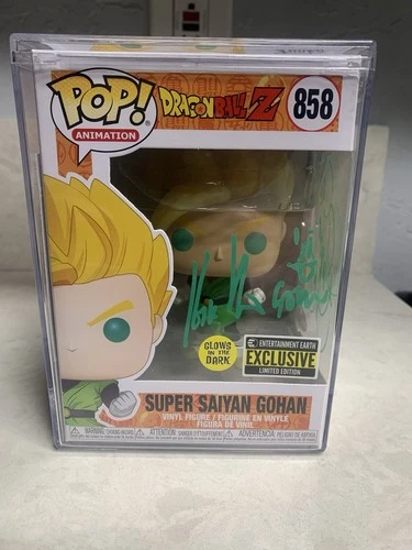 Funko Pop! Dragon Ball Z  Gohan #858 Duel Signed Kyle Hebert/Stephanie Nadolny