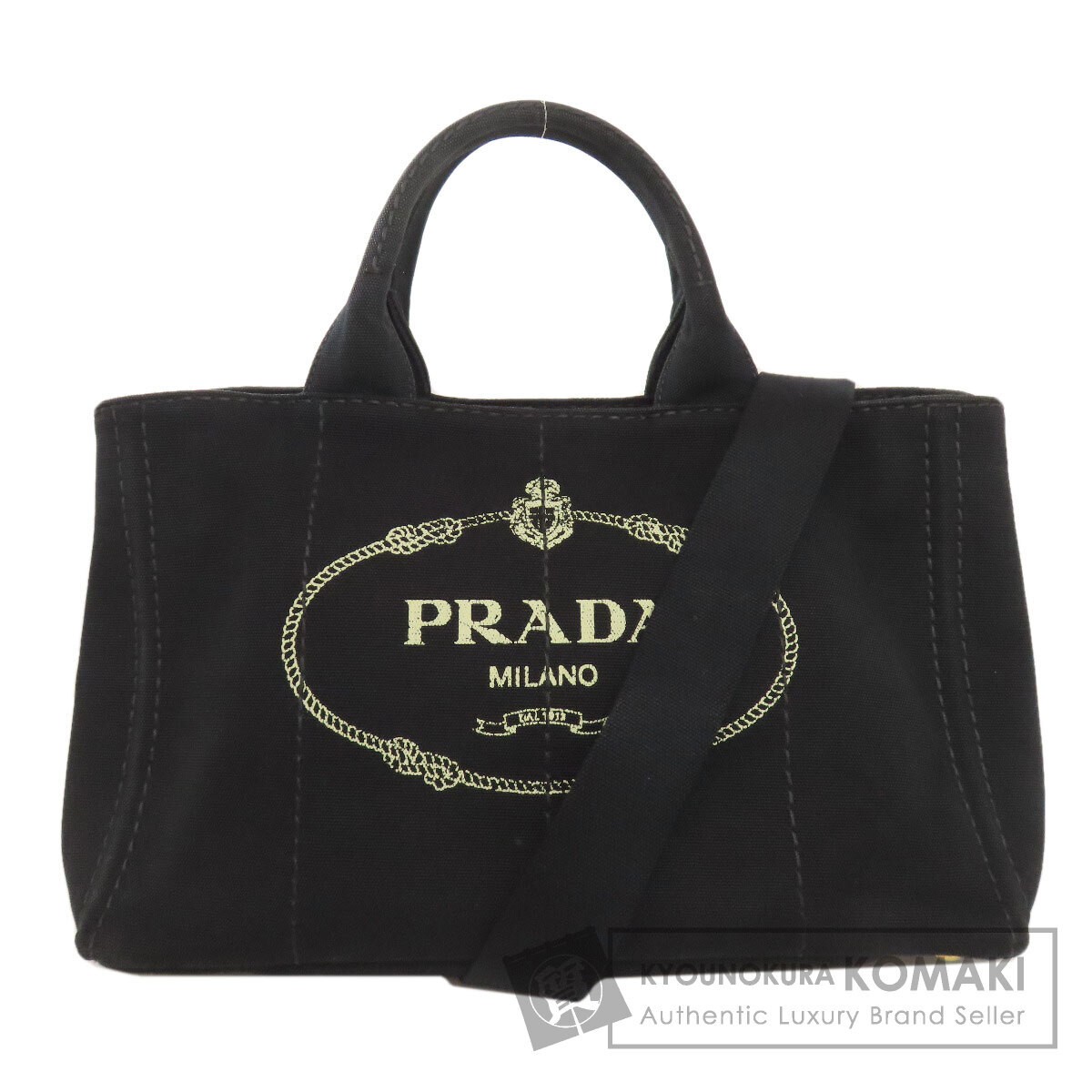 PRADA Canapa 2WAY Handbag Canvas Ladies Used from japan