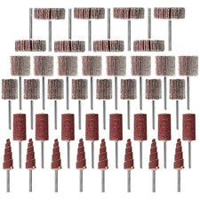 40 PCS Abrasive Flap Wheel Sander,80 Grit 3mm Shank Diameter Cone Shape Abras...