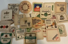 Lot Of 25 Vintage Craft Beer Coasters Bar Pub Advertising Breweriana Used Lot #2