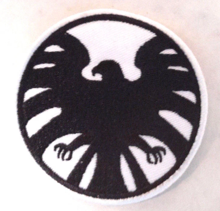 Avengers/Agents of SHIELD Black & White 3" Widow Logo Patch-USA Mail (ASPA-015)
