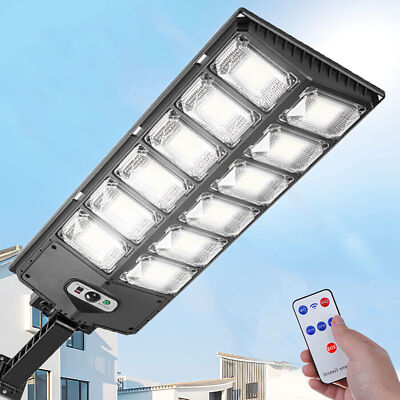 990000LM LED Solar Street Light Commercial Dusk To Dawn Outdoor Road Area Lamp