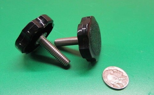Plastic Black Rosette Stainless Thumb Screw 5/16"-18 x 1 1/4" Length, 5 Pc - Picture 5 of 11