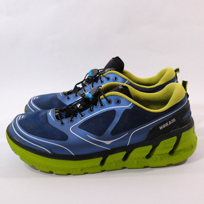 Hoka One One Conquest Running Sneaker Shoes Blue Green Men’s Size