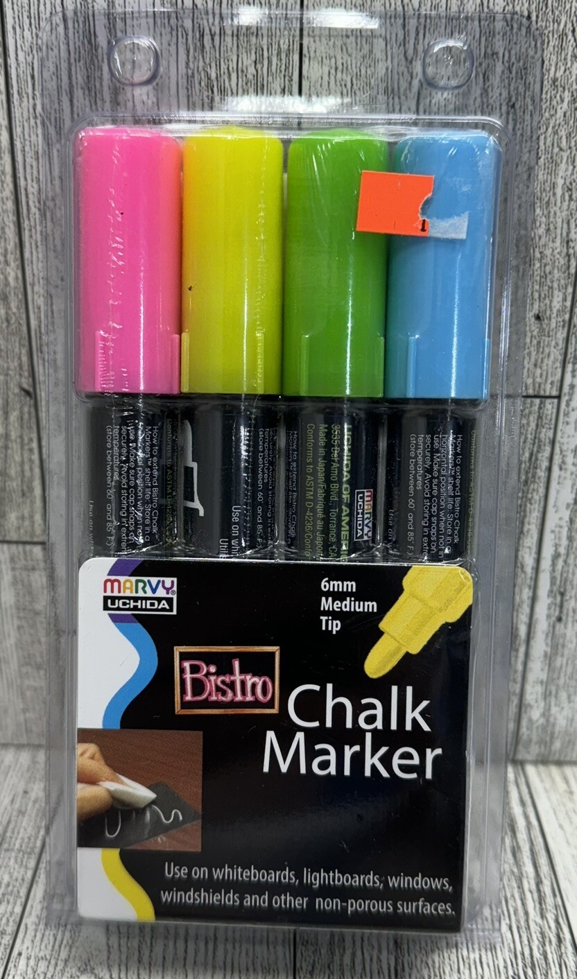 | 6mm Medium Tippink Yellow Green Blue