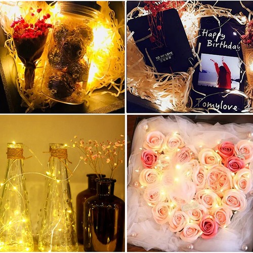 Copper Waterproof Decoration DIY Battery Operated Led Wire Fairy Lights Party 5M - Picture 5 of 11