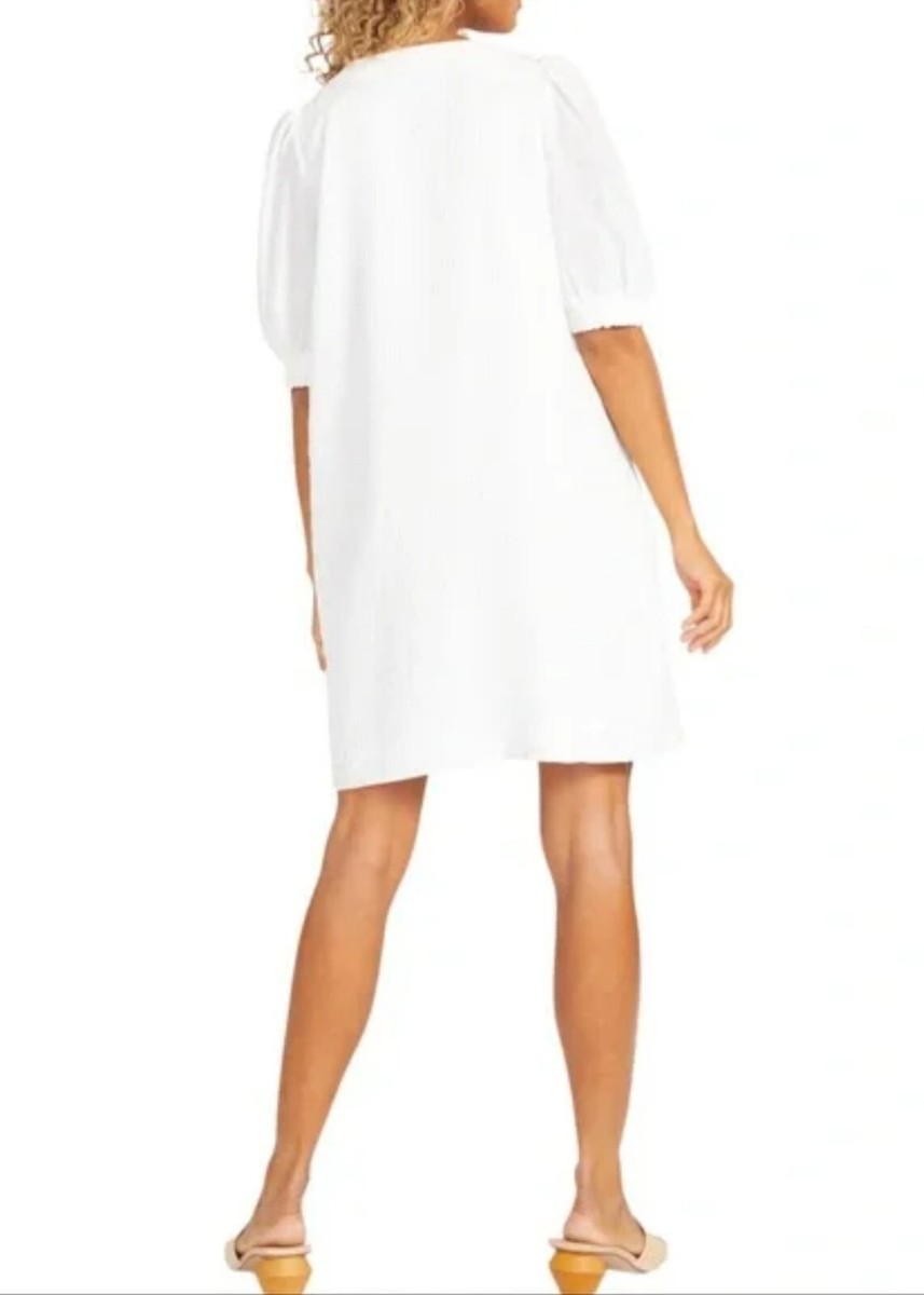 BB Dakota Fields of Gold Shift Dress in Bright White, Size L=10-12 Orig$69 BB Dakota Fields of Gold Shift Dress in Bright White, Size L=10-12 Orig$69