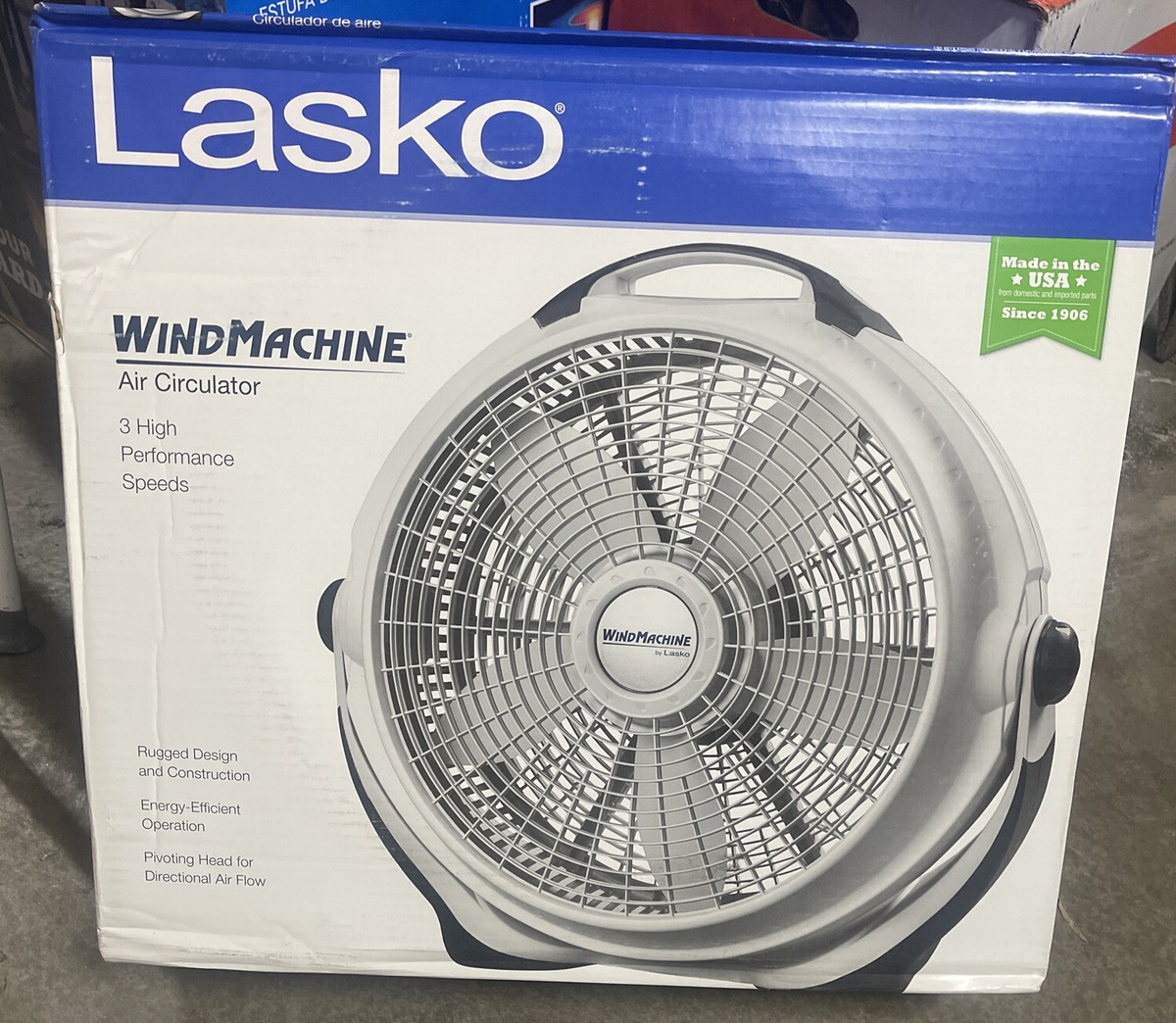 New Lasko 3300 120V 82W 2000 CFM 3-Speed Plastic Grey Indoor Floor Fan 20  in. | eBay