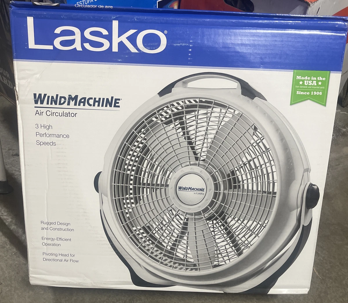 New Lasko 3300 120V 82W 2000 CFM 3-Speed Plastic Grey Indoor Floor Fan 20  in. | eBay