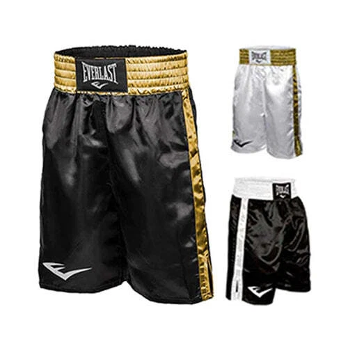 Short de boxe Anglaise Everlast Bleu competition - lecoinduring