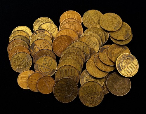 Costa Rica Coin LOT * 1995-2017 ** Costa Rican 5 10 25 50 100 COLONES Coins BULK