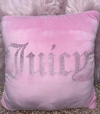 Juicy Couture Velour Pink Decorative Pillow 16”X 16” New No Tags