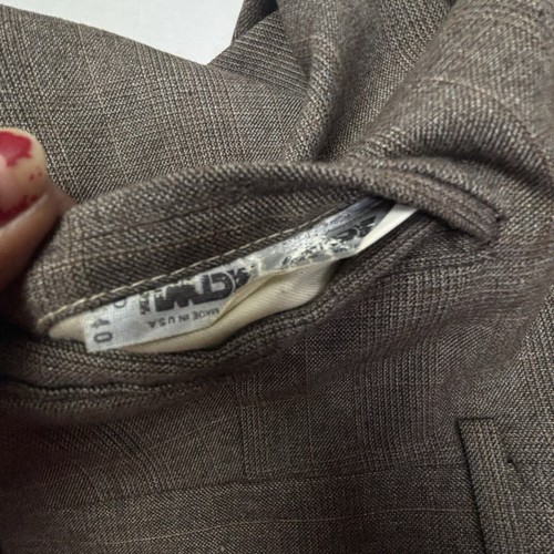 Christian Dior Monsieur Mens Pants Check Tweed Wool Brown 39x32 MOD Tailored EUC - Picture 8 of 11