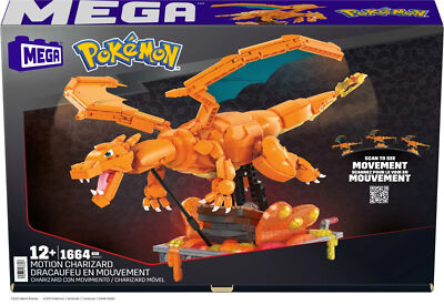 Mega Construx Pokemon HMW05 Motion Charizard 1664pcs Sealed