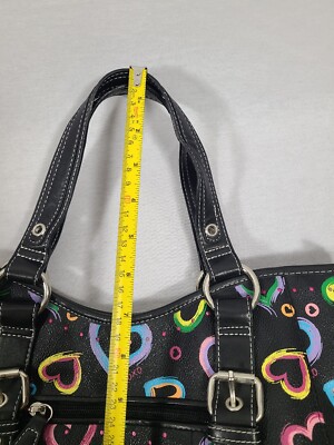 Vintage XOXO Monogram Neon heart print handbag Y2K | eBay