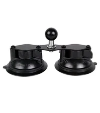 Double Suction Cup Car Base Mount with 1" Ball, Window Suction Cup Holder,...