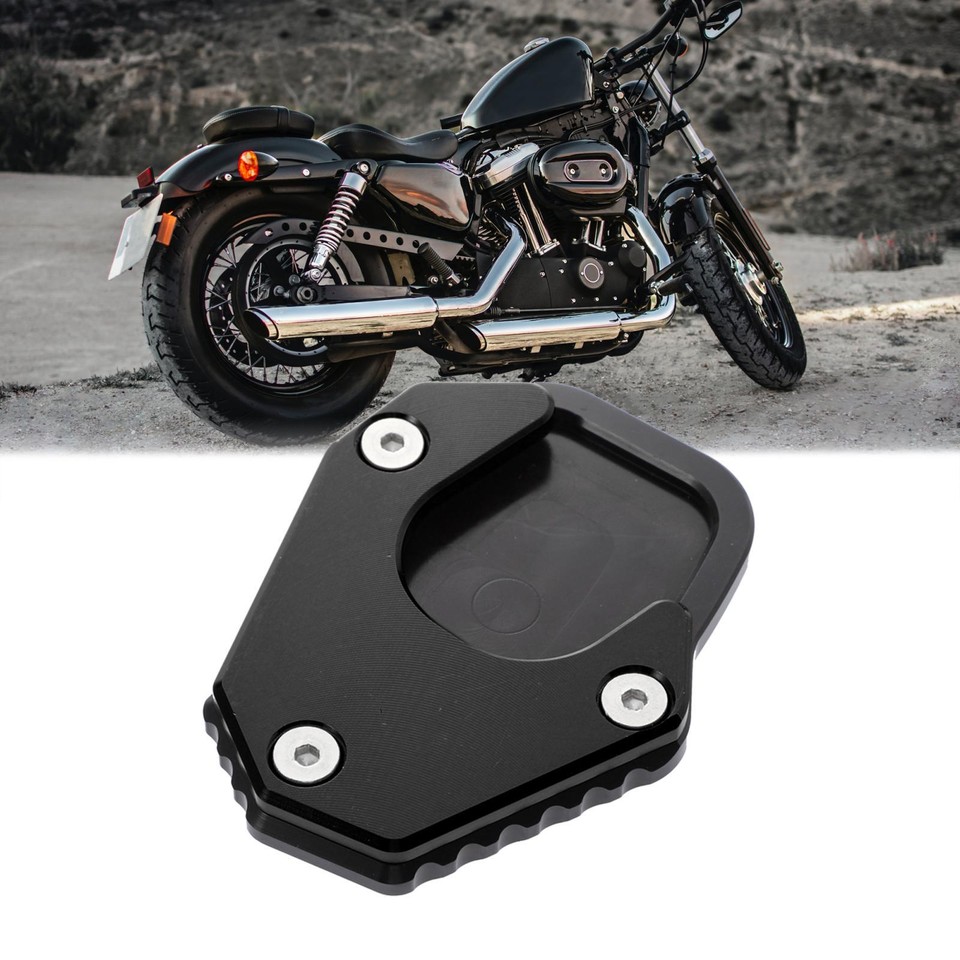 Motorcycle Kickstand Extension Side Stand Support Pad Black for Honda
